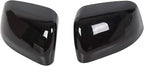 ALMULOO Pair Mirror Covers Compatible with 2011-2020 Jeep Grand Cherokee/Dodge Durango Top Half Side Door Rearview Mirror Cap Glossy Black Trim 2Pcs