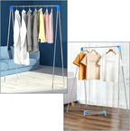 Portable Garment Rack, Folding Clothes Rack, Collapsible Clothing Rack for Dance, Travel, Camping, Laundry, Indoor, Outdoor, 