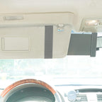 TFY Car Sun Visor Extender and Organizer, Universal Sunshade Anti-Glare, Vehicle Storage Holder for Sunglasses, Pens and Cards, Multi-Pocket Auto Interior Accessories - 1 Piece (Gray)