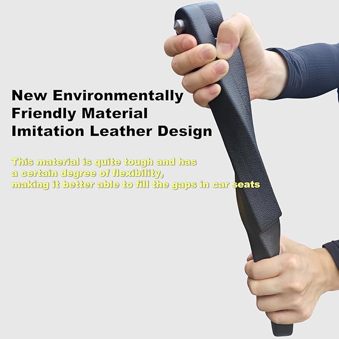 Car Seat Gap Filler 2 Pack with Organizer Hook Function & Car Glass Breaker,Prevents Small Items Tools from Falling Gap Stopper Seat Side Gap Filler for All Cars
