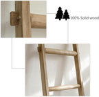 Blanket Ladder Pre Assembled 76in Wooden Ladder Shelf Living Room Bathroom Bedroom Decorative Wall Leaning Farmhouse Quilt Di