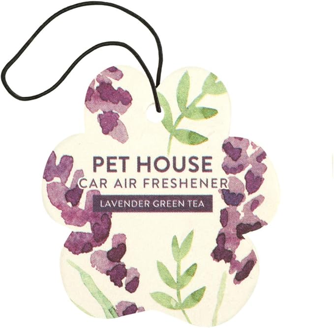 One Fur All Pet House Car Air Freshener - Lavender Green Tea Pack of 4 - Non-toxic Car Air Freshener - Pet-Friendly Air Fresh