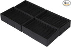 Qozary 4 Pack Drawer Organizers for Clothing, 10 Grids Foldable Dresser Drawer Organizers, Clothes Organizer for Folded Cloth