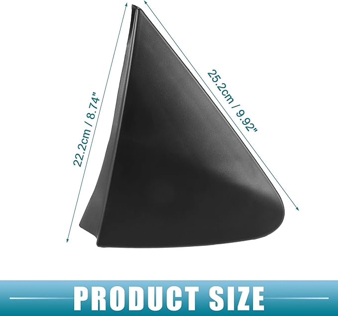 Front Right Door Mirror Corner mudguard Triangle Cover Trim No.60117-0D100 Rearview Triangle Trim Panel for Toyota Yaris 2007-2011 Plastic Black