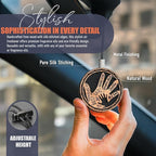 Handmade Wood Car Air Freshener — Father’s Hands Designed Refillable Essential Oil Diffuser — Long Lasting diAquatoria Fragra