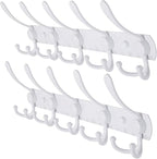 Dseap Wall Mounted Coat Rack - 5 Tri Hooks, Heavy Duty, Stainless Steel, Metal Coat Hook Rail for Coat Hat Towel Purse Robes 