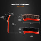 SPTA 3Pcs Car Detailing Brush Kit, Leather & Textile Interior Brush, Comfortable Grip and Scratch-Free Cleaning for Dashboard