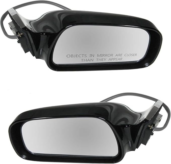 TRQ Driver and Passenger Side Mirror Assembly Set Power Paint to Match Compatible with 1999-2003 Toyota Solara