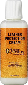 LEATHER MASTER 250ML Leather Protection Cream - Leather Cleaner and Conditioner for Couch Clothes Purses Shoes Boots Car Leat