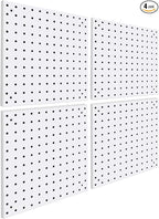 4 Pack Steel Peg Board,Universal 1/8 and 1/4 Pegboard Accessories,Ideal for Garage Tool Storage, Office Organization, Craft R
