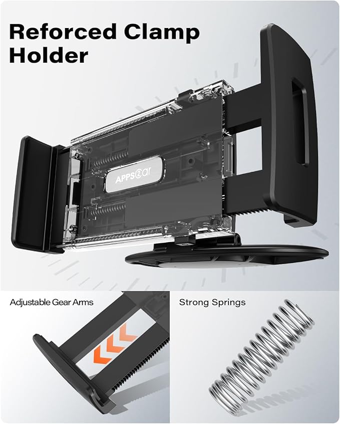 APPS2Car for Sturdy iPad Holder for Car CD Slot Tablet Mount, 2-in-1 Universal 4.7-11" Holder for iPad Pro 11 Air Mini, iPhone, Galaxy Z Fold, Adjustable 360° Rotation, Road Trip Essentials