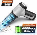 GajetNest Handheld Mini Portable Compact Car Vacuum Cleaner & Blower 3-in-1 with HEPA Filter, Lightweight Design, 25-Minute R