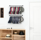 Mkono Hat Rack for Wall Baseball Cap Organizer Hanger with 30 Hooks Modern Metal Hat Holder Wall-Mounted Caps Display for Clo