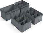 VERONLY Cosmetic Storage Bins Makeup Organizer, Adjustable Multifunction Storage Box Desk Drawer Divider for Makeup Brushes, 