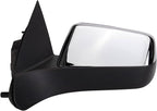TRQ Driver & Passenger Side Power Heated Mirror Set Smooth Black Textured Compatible with 2008-2011 Ford Focus FO1320319 FO13