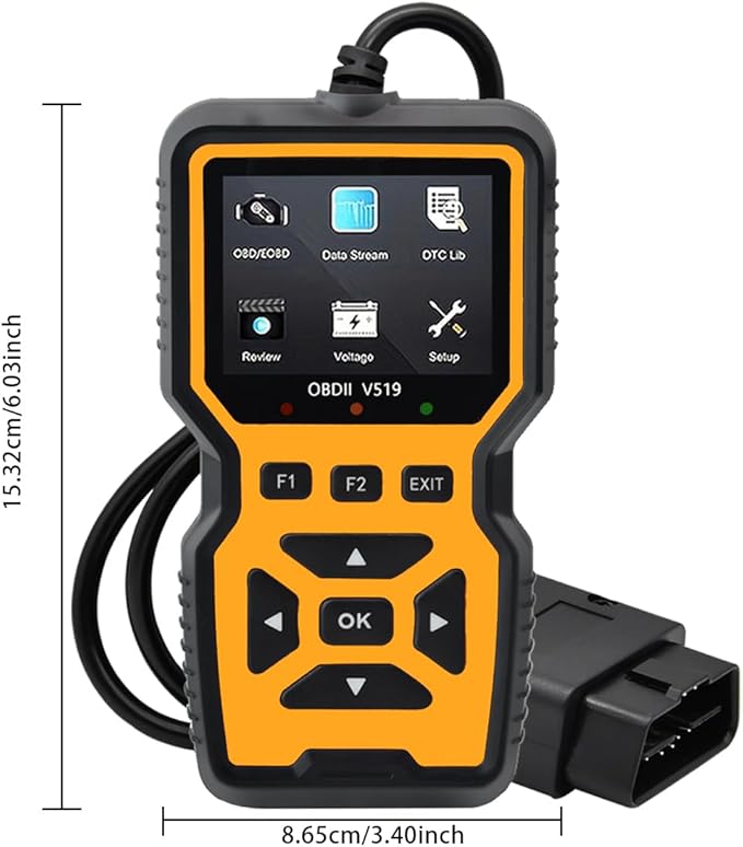 OBD2 Scanner Diagnostic Tool - Check Engine Light Code Reader, Reset Function, Data Stream, I/M Readiness, Full Features, Modes