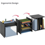 Ballucci 4-Tier Paper Sorter and File Organizer for Desk, Wood Mail Sorter, Fits into IKEA Kalax and ClosetMaid Cube Storage 