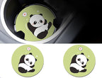 8 Pcs Cute Panda Steering Wheel Cover Set for Women Girl,Anti-Slip Lovely Cartoon Car Wheel Protector Universal 15 Inch Fit for Vehicle, Car, Auto, SUV (Black White)