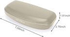 MOSISO Car Visor Sunglasses Case, Universal Automotive ABS Eyeglasses Holder Protective Box Clip Eyewear Hard Shell Storage Organizer with Magnetic Closure and Double Card Clamp, Beige