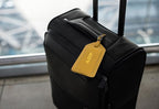 Personalized Monogrammed Leather Luggage Tags - 2 Pack