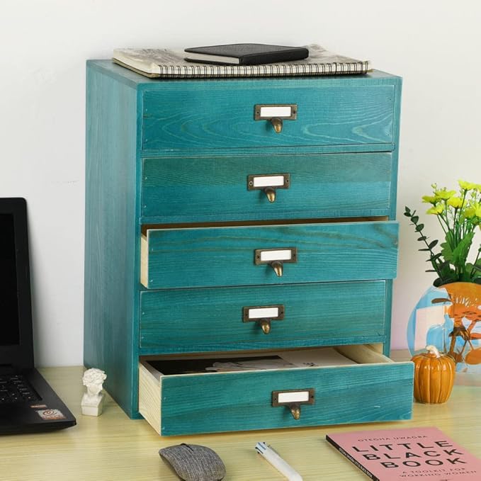 Large Wooden Drawers Rustic Desk Organizers and Accessories Wooden Storage Dox with Drawer Paper Storage Drawers Wood File Or