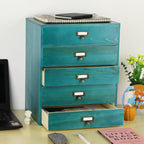 Large Wooden Drawers Rustic Desk Organizers and Accessories Wooden Storage Dox with Drawer Paper Storage Drawers Wood File Or