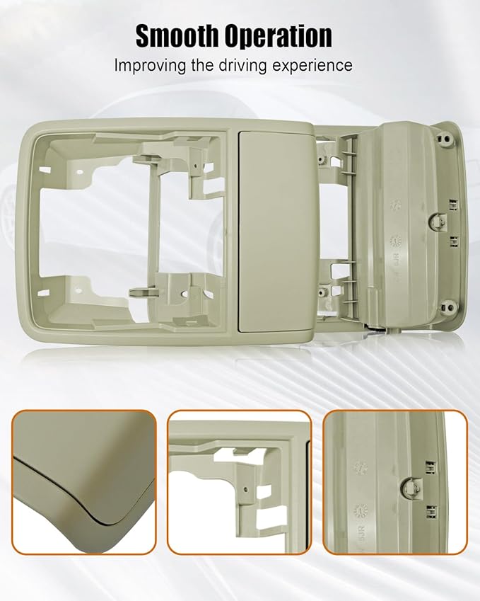 Sunglass Box Console Case Holder Fit for VW Jetta MK6 Passat B7 2011-2018, Overhead Console Glasses Holder Replace 56D868837A 5C6868837 Y20, Beige