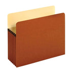 Pendaflex Expanding File Pockets, Letter Size, 5.25" Expansion, Reinforced with DuPont™ Tyvek® Material, Redrope, 10 per Box 