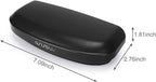 MOSISO Car Visor Sunglasses Case, Universal Automotive ABS Eyeglasses Holder Protective Box Clip Eyewear Hard Shell Storage Organizer with Magnetic Closure and Double Card Clamp, Piano Black