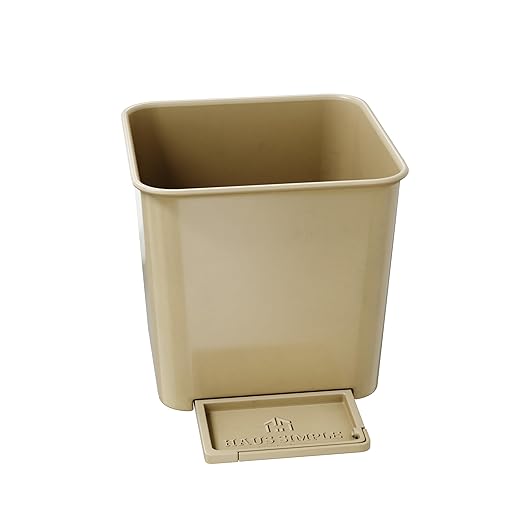 Car Trash Can with Stability Wings – Leakproof Portable Garbage Bin for Fabric & Rubber Mats – Compact Durable Plastic Auto Organizer for Cars, SUVs, Trucks (Mocha, Small)