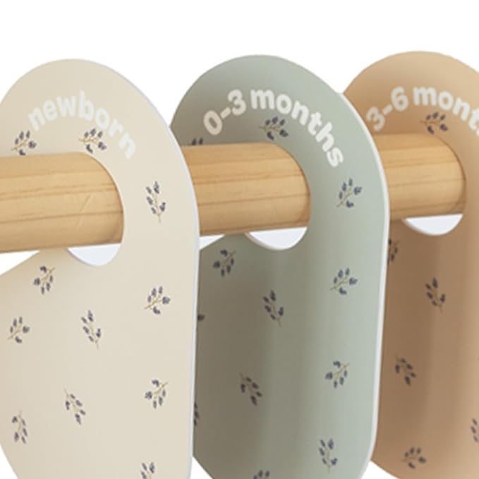 3 Sprouts Baby Closet Dividers 8-Piece Set Newborn to 2T - Double-Sided Organizer for Nursery Clothing Storage - Blueberry