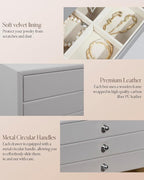 GUKA Large Jewelry Box, Jewelry Case with 10 Drawers for Big and Small Jewelry, Jewelry Storage Organizer for Watch Earrings 