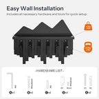 HOOBRO Wall Hooks with Shelf, Coat Rack with Shelf Wall-Mounted, Entryway Wall Key Holder, Hat Rack for Walls, Purse Hanger f