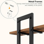 HOOBRO Floating Shelves, 15 Inch Wall Shelf Set of 2, Wall Mounted Storage Shelves 2-Tier, Hanging Bathroom Shelves, for Livi
