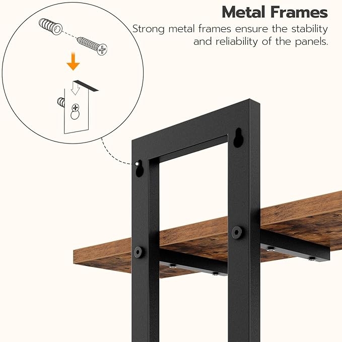 HOOBRO Floating Shelves, 15 Inch Wall Shelf Set of 2, Wall Mounted Storage Shelves 2-Tier, Hanging Bathroom Shelves, for Livi