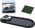 Multifunction Car Anti-Slip Mat, Non-Slip Dashboard Storage Pad with 360° Rotatable Phone Holder & Temporary Parking Number, 