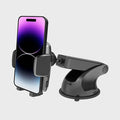 Simple Cradle Dash Mount - Upgraded Hands-Free Car Phone Holder - Thick Case Friendly Phone Holder for Car - Mount for Dash - Compatible with iPhone & Android – Black