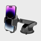 Simple Cradle Dash Mount - Upgraded Hands-Free Car Phone Holder - Thick Case Friendly Phone Holder for Car - Mount for Dash - Compatible with iPhone & Android – Black