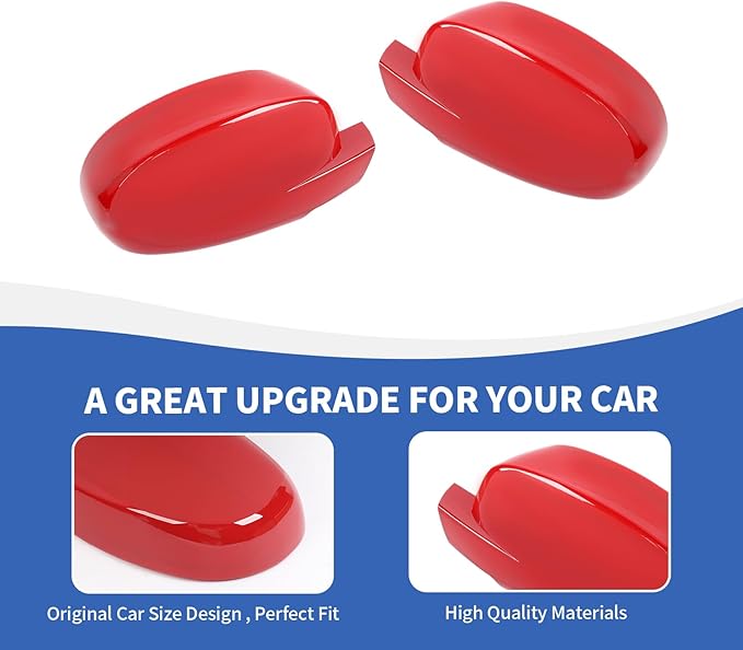 RAZPOY Rearview Mirror Cover Side Mirror Shell Trim Compatible with Chevy Silverado & Suburban & Tahoe & GMC-Yukon & GMC-Sierra & Cadillac Escalade 2007-2013, Red