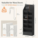 Lifewit 6 Tier Over the Door Shoe Organizer with 11 Large Deep Pockets, Fabric Hanging Shoes Shelf for Closet, Dorm Storage, 