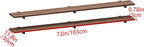 IEO Industrial Pipe Shelving Floating Shelves for Wall,Pipe Shelf 72 inches Long 11.8" Extra Width Farmhouse Decor Bedroom Ki