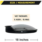 Convex Mirror for Pole - 18" Corner Mirrors for Garage, Warehouse, Blind Spot, Large Security Mirror for Driveway with Flexible PC Lens (18 Inch, Black)