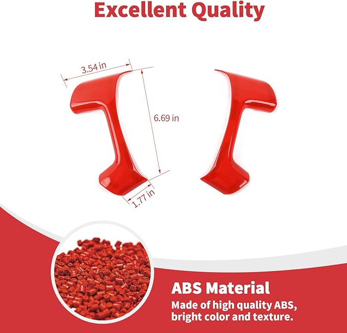 Linskip Steering Wheel Trim Covers Compatible with Avalanche/Suburban/Tahoe/Traverse/Silverado 1500 2500HD 3500HD & Yukon/Sierra & Cadillac Escalade 2007-2013 Red Interior Accessories