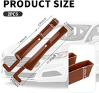 2PCS New Car Seat Gap Filler with 2 Storage Areas,Stylish Car Seat Gap Storage for Stabilizing Phone,Keys Wallet,Universal Car Seat Gap Filler Organizer (Carbon Brown)
