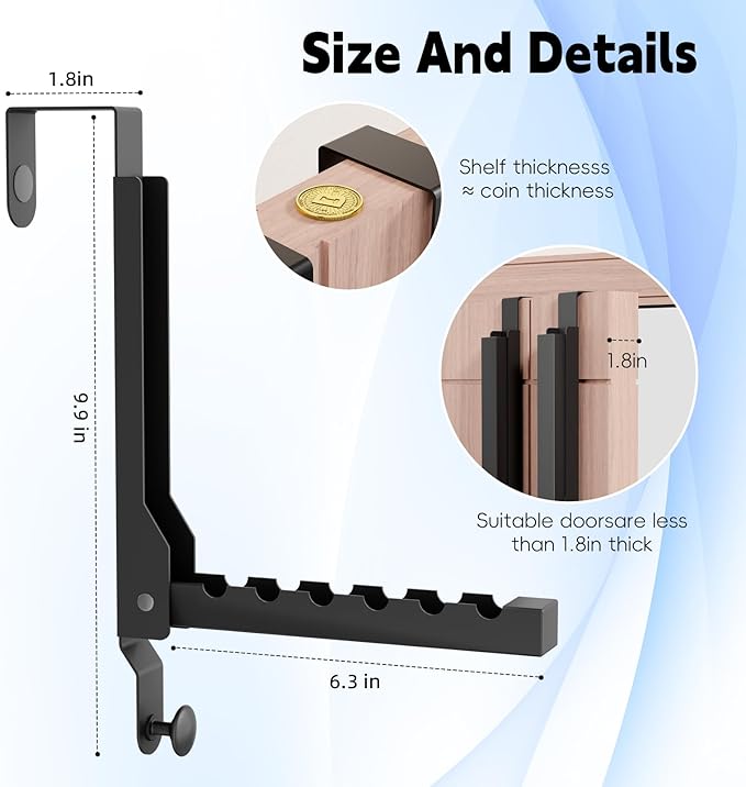 4 Pack Over The Door Hanger Folding Clothes Drying Rack, Folding Hanging Coat Rack for Indoor Laundry Room Compact Small Spac
