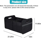 Car Trunk Organizer, Collapsible Multi-Compartment Auto Storage Box with 4 Pockets, Waterproof Oxford Fabric Car Trunk Container