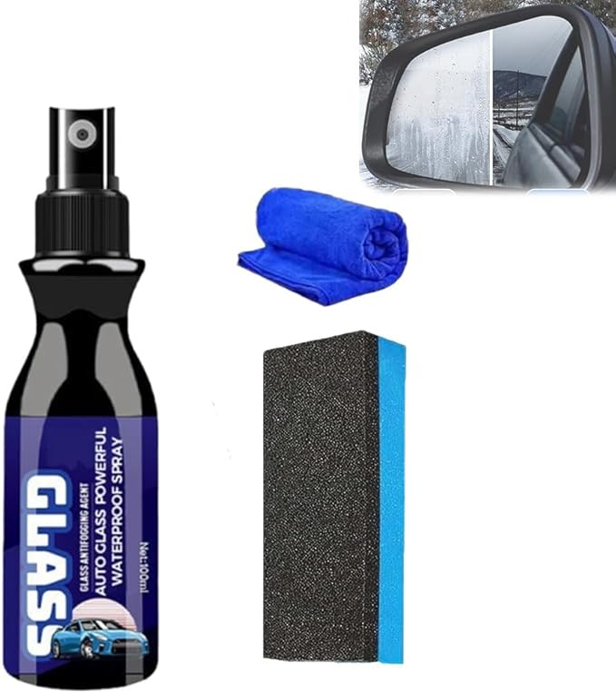 Auto Glass Powerful Waterproof Spray - Waterproof Rain Repellent Coating with Anti-Fog Formula - Safe on Auto Glass, Shower D