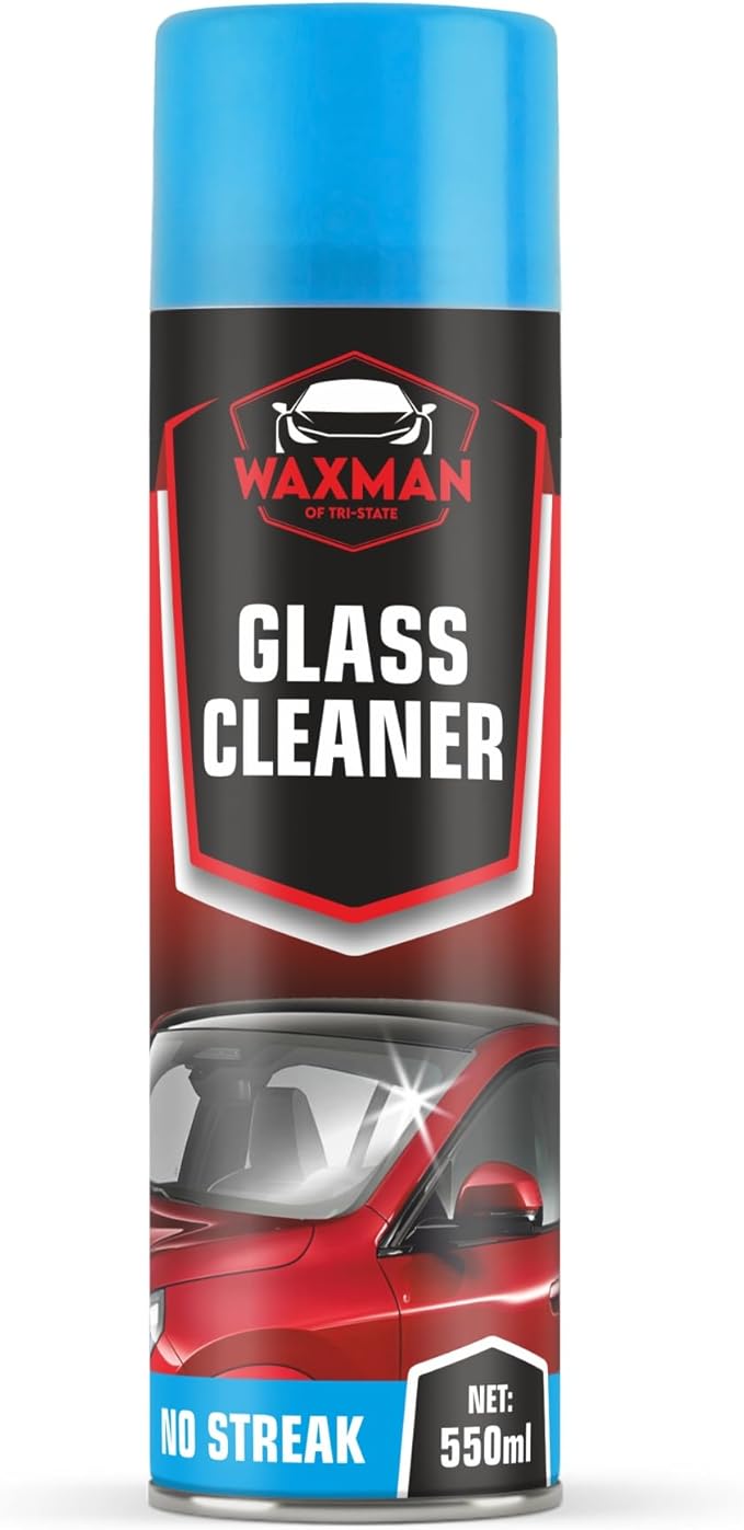 Car Glass Cleaner Foam – Windshield Cleaner & Car Window Cleaner Spray 18.6 oz – Aerosol No-Streak Foam for Crystal Clear Shi