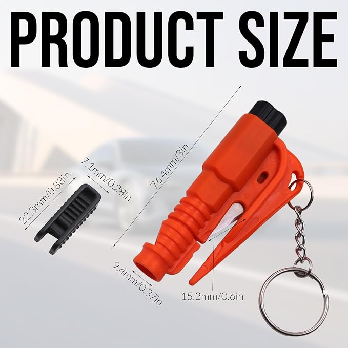 16 Pcs Car Window Breaker Seatbelt Cutter- 3 in 1 Glass Breaker Portable Emergency Escape Tools to All Car Applicable Accesso