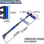 31.5" Detachable Snow Brush and Ice Scraper for Car Windshield, 2-in-1 Winter Snow Removal Tool with Extendable, 360° Rotating Soft Bristle Brush Head and Foam Grip for Most Vehicles (2PCS&Blue)